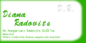 diana radovits business card